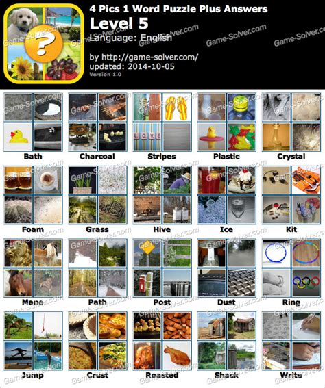 1 word 4 pics 5 letters|4 Pics 1 Word Puzzle Plus Answers All Levels .